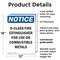 Signmission D-Class Fire Extinguisher For OSHA Notice Sign, Plastic, 12in W x 18in L, 2PK OS-2PACK-NS-P-1218-V-10940 - alternate 6